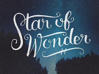 Star of Wonder advent christmas hand lettering