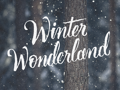 Winter Wonderland advent christmas hand lettering