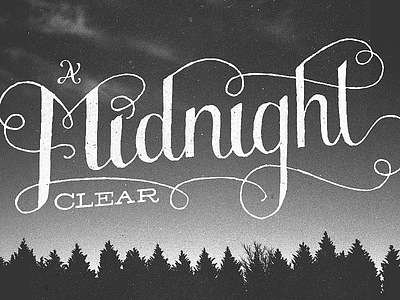 A Midnight Clear advent christmas hand lettering