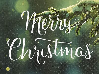 Merry Christmas, Dribbble! christmas hand lettering lettering typography