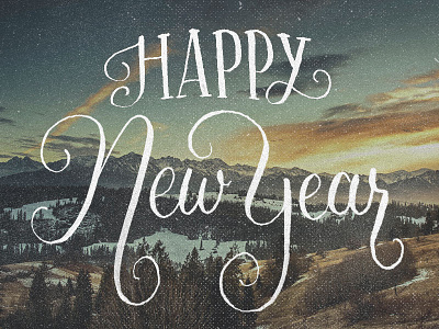 Happy New Year! (1/365) brushscript handlettering lettering project365 typography