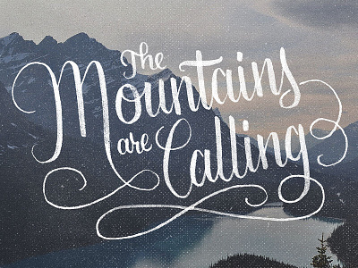 Dem Mountains, Doe brushscript handlettering lettering project365 typography