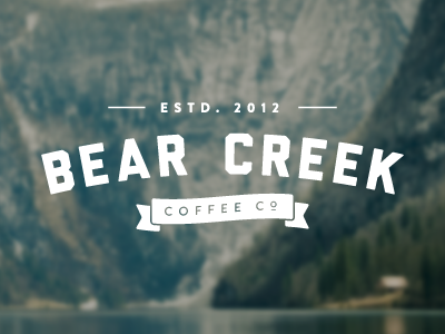 Bear Creek Coffee Co. banner brandon grotesque coffee liberator logo