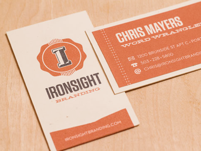 Ironsight Branding Business Card brandception branding business card stationery