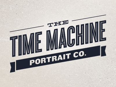 Time Machine Portrait Co. Logo cyclone hefty knockout logo ribbon time machine