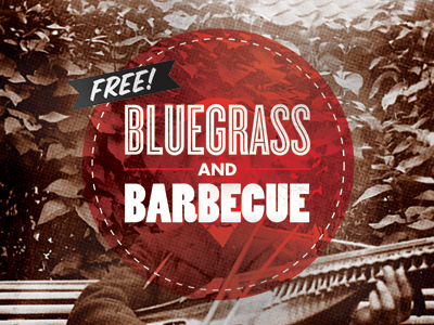 Bluegrass & BBQ bluegrass cyclone futura gig poplar poster sign painter