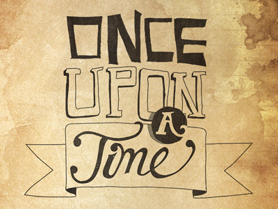 Once Upon a Time hand lettering paper sermon series