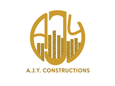 A.J.Y. CONSTRUCTIONS(SELECTED LOGO) adobe adobeillustrator advertising behance branding constructioncompany design dribbble graphic design graphic artist icon illustration logo