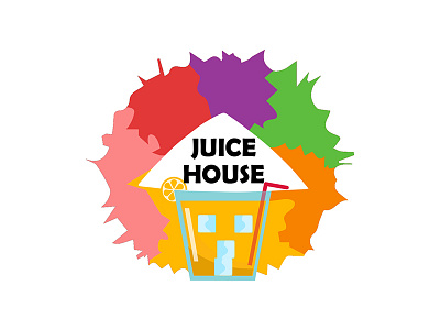 JUICE HOUSE LOGO #2 adobe adobeillustrator advertising behance branding design dribbble fruitjuice fruits graphic design graphic artist illustration juice juiceshop logo