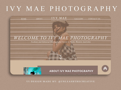 Ivy Mae Photography - Website Mock-Up mock up ui design website design