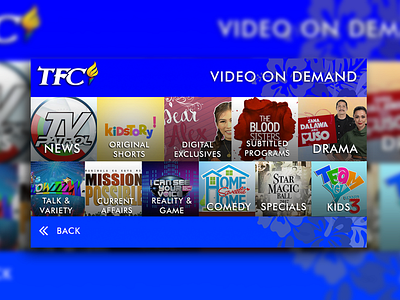 TFC (The Filipino Channel) SET TOP BOX INTERFACE tfc thefilipinochannel uidesign uidesigninspo
