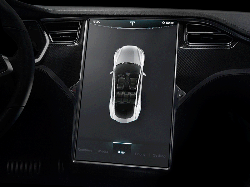 Tesla tire pressure monitor by TerryUX on Dribbble