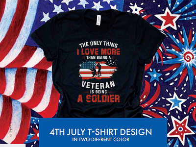 4th Of July Usa Soldier T-shirt Design