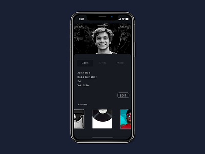 Daily UI #006 - User Profile music pexels sketch userprofile