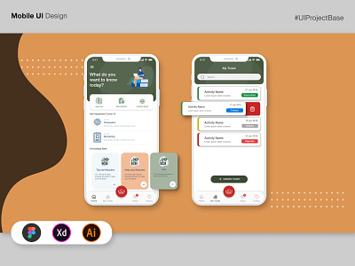 HSE Connect Mobile Application android app design hse illustration ios mobile ui uiux ux