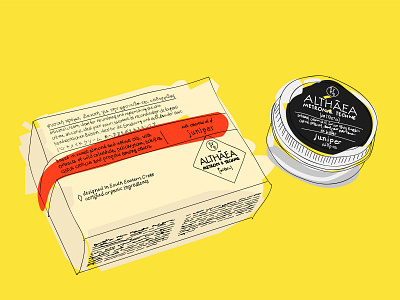 Althaea cream illustration branding design illustration