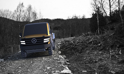 Mercedes Benz small truck 3d design industrial design mercedes solidworks