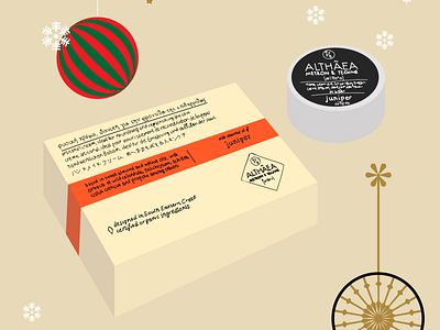 Althaea Christmas cards branding design illustration
