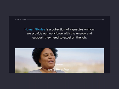 Olo - Human Stories Scroll animation digital featured interaction ui video web design website