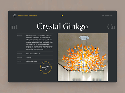 Yellow Goat Design - Product Detail Page design detail lighting product page ui web design yellow