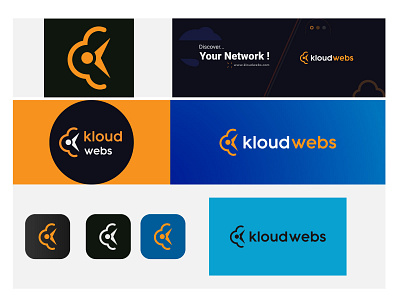 Kloudwebs Branding Identity agency brand identity branding design hosting hosting company kloudwebs logo logo