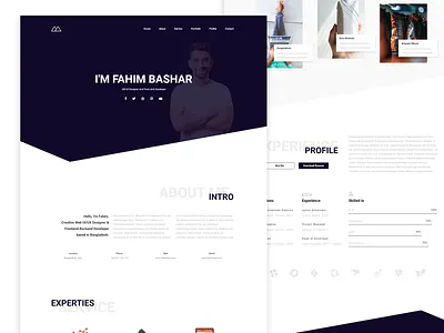 Pessoal - Resume One Page UI Design with Web Development adobe adobe xd bootstrap 4 css3 design html5 jquery landing page ui ui ux ui design ui pack ui ux design ux design ux web web design website wordpress wordpress development wordpress theme