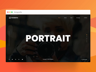 Photography Service Website UI Concept animation clean css html html css landing page design landingpage layout minimal photographer photography typography ui uidesign ux web web design website website concept wordpress