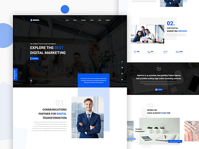 Digital Agency Website UI Concept