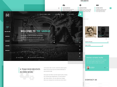 Garage Clean Landing Page UI Concept