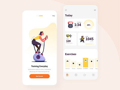 Fittary - Fitness Mobile Apps UI UX Design