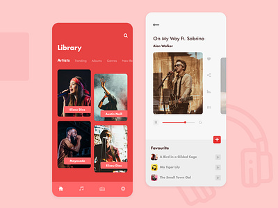 Musicia - Music Player Mobile App Design animation branding clean design flat icon illustraion ios mobile music music app player playlist simplicity typography ui ux vector