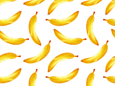 Watercolor Seamless Pattern /w Bananas illustration pattern surface design watercolor