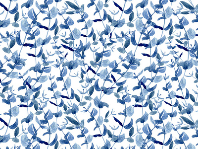 Blue Eucalyptus Pattern