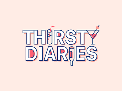 Thirsty Diaries branding logo typography