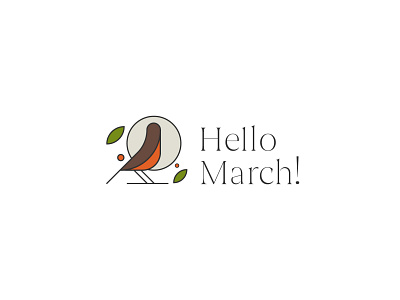 Hello March! design illustration poster