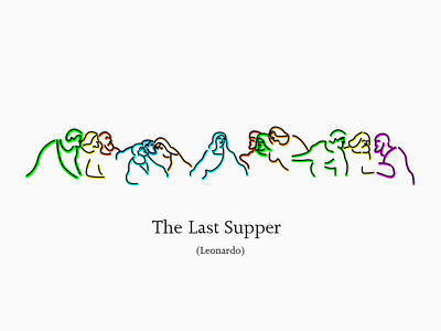 The Last Supper (Leonardo) design poster vector