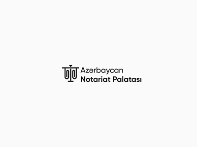 Azərbaycan Notariat Palatası emblem icon logo minimalism paperclip scales