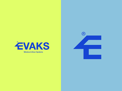 Evaks (Window & Door Sytems) design home logo typography