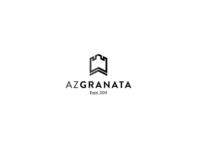 AzGranata (Product of Azerbaijan) design icon logo