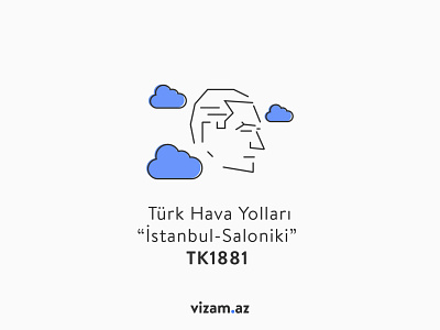 THY (turkish airlines) M.K.Ataturk design illustration poster