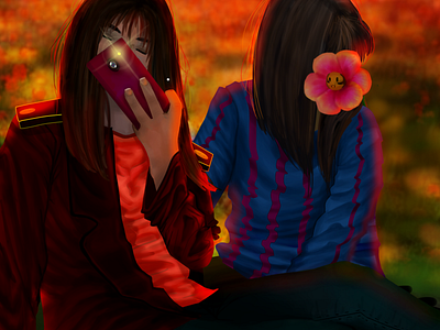 CrimsonFade Chara & Frisk