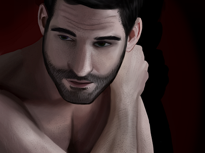 Tom Ellis actor art artists devil fanart illustration lucifer netflix tvshow