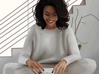 Liza Koshy background coffee fanart lizakoshy portrait realism white youtuber