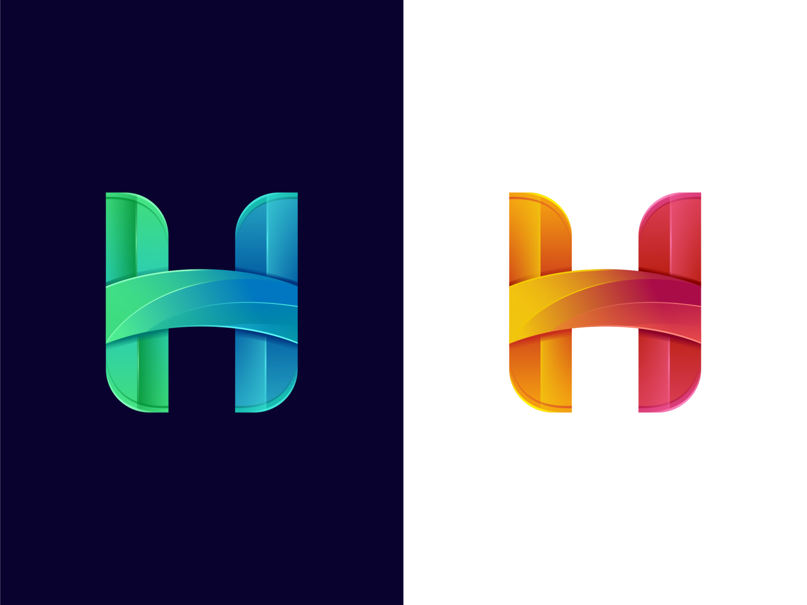 H colorfull by yuanesei_std on Dribbble