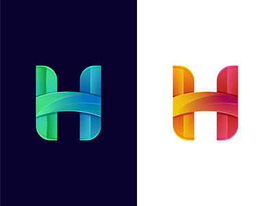 H colorfull abstract branding colorfull design graphic icon initial letter h letter h logo logo logodesign logotype modern