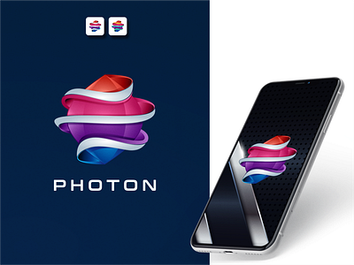 Photon app icon branding colorful icon identity illustration illustrator logo photon simple ui ux