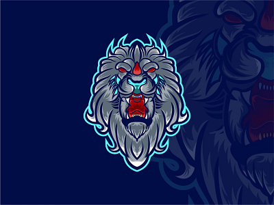 Lion head logo design illustration animal head illustration lion logo tshirt