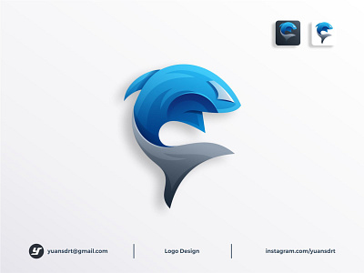 sharkses animal logo blue branding gradient gradient logo icon logo logotype mark shark shark logo symbol