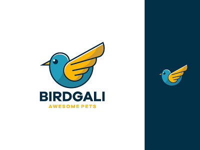 Bird animal branding character colorful fly gradient illustration logo mascot