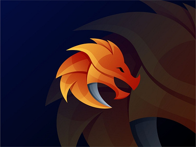 Dragon animal branding design dragon grad gradient icon illustration logo modern